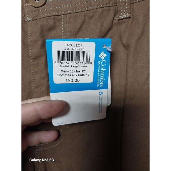 Columbia Men's 38 Chatfield Range Short Brown NWT - Picture 7 of 13